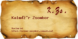 Kalmár Zsombor névjegykártya